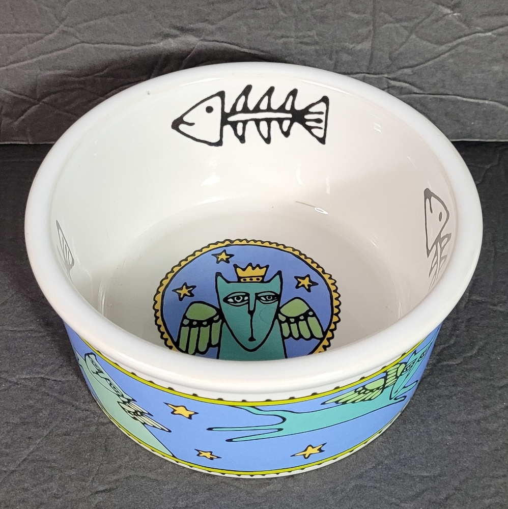 Cat Dish Ursula Dodge Majesty Blue Winged Pet Food Dish